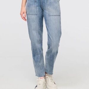 DU/ER performance denim harbour pant in light denim LG